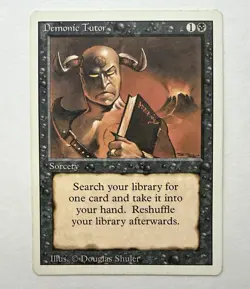 Magic The Gathering MTG Demonic Tutor Revised Edition - MP - Image 1