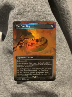 Magic: The Gathering Lord of the Rings the One Ring Borderless Foil Card - Image 1