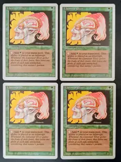 Mtg - 4 x Llanowar Elves - Revised Edition - Magic the Gathering - Playset - Image 1