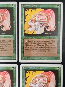 Mtg - 4 x Llanowar Elves - Revised Edition - Magic the Gathering - Playset - Image 3