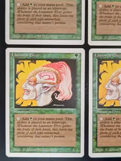 Mtg - 4 x Llanowar Elves - Revised Edition - Magic the Gathering - Playset - Image 4