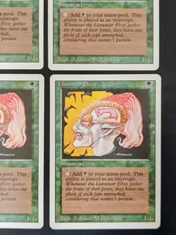 Mtg - 4 x Llanowar Elves - Revised Edition - Magic the Gathering - Playset - Image 5