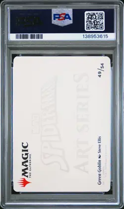 2025 MTG MARVEL'S SPIDER-MAN ART SERIES GOLD STAMPED #49 GREEN GOBLIN PSA 10 - Image 2