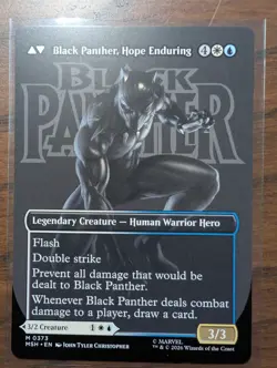 King T'Challa Black Panther, Hope Enduring (0373) Regular Borderless MTG - Image 1