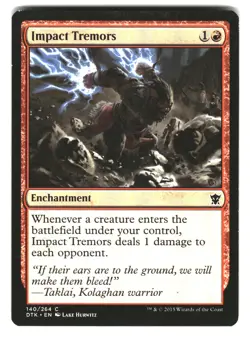 Impact Tremors 140 Common Dragons of Tarkir Magic: The Gathering MP - Image 1