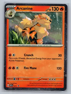 Arcanine 011 Holo Promo Scarlet & Violet Promo Pokemon Holo Near Mint - Image 1