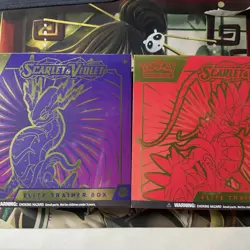 Set Of 2 Pokemon Scarlet & R Elite Trainer Box Factory Sealed New ,,,,,, , - Image 1