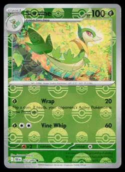 Servine Poke Ball Common Holo Black Bolt BLK 002/086 Pokemon NM 2025 - Image 1