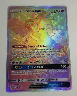 ORICORIO GX - 255/236 - Pokemon Cosmic Eclipse Sun & Moon Secret Rare Card LP - Image 1