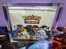 ⭐ Pokemon XY Evolutions Booster Box 36 Packs FACTORY SEALED with ACRYLIC CASE - Image 1