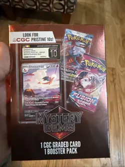 MYSTERY GEMS 2025 1 CGC GRADED CARD PACK 1 BOOSTER PACK NEW SEALED BOX - Image 1
