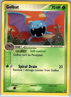 Golbat 31/107 Non Holo Deoxys - Pokemon Card - NM - Image 1