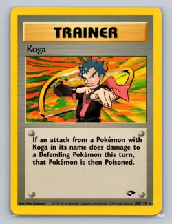 KOGA 106/132 R GYM CHALLENGE POKEMON Unlimited LP - Image 1