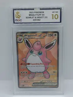 2023 Pokemon SV 151 Wigglytuff ex Ultra Rare #187/165 MGC 10 GEM MINT - Image 1