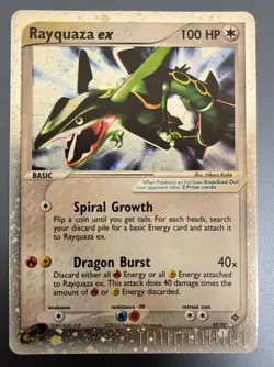 Rayquaza ex 97/97 EX Dragon 2003 Holo Rare Pokemon Card TCG MP - Image 1