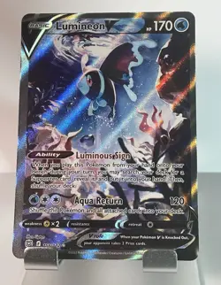 Pokemon TCG Lumineon V 156/172 Brilliant Stars Ultra Rare Full Art Holo 170 HP - Image 1