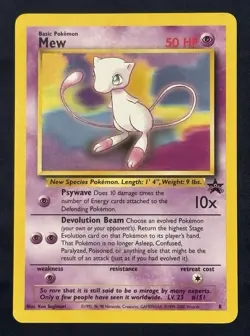 Mew 08/53 Wotc Promo Regular Pokemon Single - Image 1
