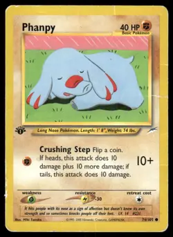 2002 Pokemon Phanpy Common Neo Destiny 76/105 1st Edition DMG - Image 1