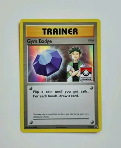 Trainer Gym Badge Brock - XY203 - League Promo NM Promo Pokemon NM Pack Fresh - Image 1