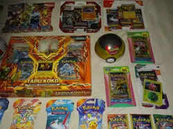 24 HOUR SALE Pokemon Tapu Koko Figure Box & GX Challenge Box w PokeBalls Surging - Image 4