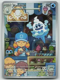 Pokemon Vanillish 190/182 Paradox Rift Illustration Rare Holo NM - Image 1