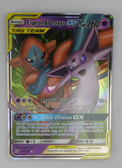 Pokemon Espeon & Deoxys GX 72/236 Unified Minds TAG TEAM Holo Ultra Rare Card - Image 3