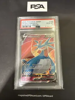 Pokemon 2020 SWSH Darkness Ablaze Salamence V Full Art 185/189 PSA 10 Gem Mint - Image 1