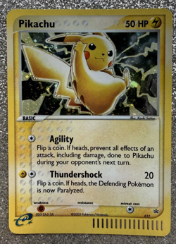 Pokemon TCG Pikachu 012 Promo Card 2003 English LP - Image 1