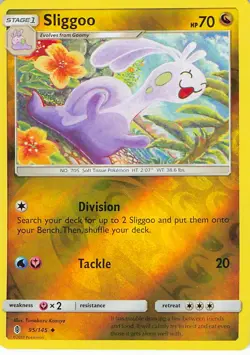 Sliggoo 95/145 Uncommon Guardians Rising Pokemon Reverse Holo Lightly Played - Image 1