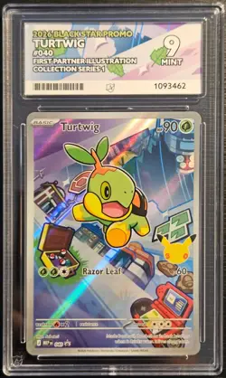 ⭐Ace 9 Turtwig 040 ⭐ Black Star Promo - Pokemon - First Partner Illustration - Image 1