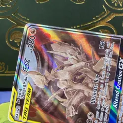 Pokemon TCG Arceus Dialga Palkia GX Card 221/236 Cosmic Eclipse Tag Team HP - Image 3