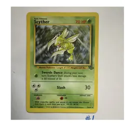 Pokemon TCG Scyther Jungle 26/64 Rare Regular Unlimited 70 HP ENG 1999 - Image 1