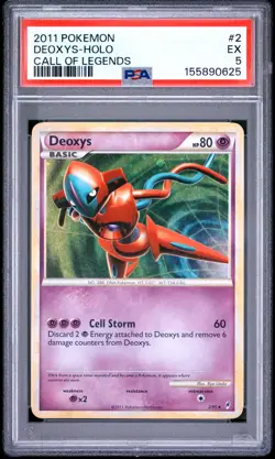 2011 POKEMON CALL OF LEGENDS #2 DEOXYS-HOLO PSA 5 - Image 1