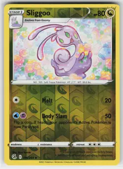 Sliggoo 196 Reverse Holo 264 UC Fusion Strike Pokemon Lightly Played - Image 1