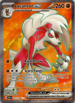 Lycanroc ex 241/193 Ultra Rare Paldea Evolved Pokemon Holo Near Mint - Image 1
