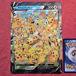 Pokemon Celebrations: Pikachu V Union SWSH139 140 141 142 Jumbo Texture Error - Image 1