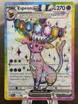 Espeon ex SVP 175 Black Star Promo Full Art Pokemon TCG LP/NM - Image 1