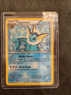 Vaporeon BW89 MP+ - Black Star Promo Holo - B&W Promos Pokemon TCG - Image 1