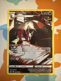 Pokemon TCG Thievul Crown Zenith: Galarian Gallery Gg17/Gg70 Regular Ultra Rare - Image 1