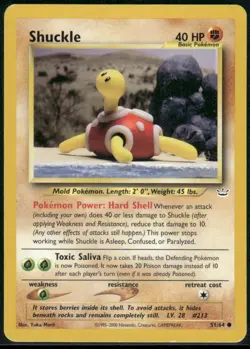 Shuckle 51/64 Common Neo Revelation Pokemon Unlimited Moderately Played - Image 1
