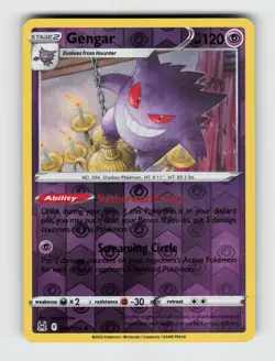 Gengar 066/196 Reverse Holo Rare Lost Origin Pokemon 2022 Near Mint - Image 1