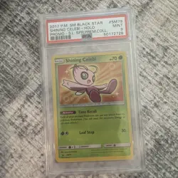 The Pokemon Company 2017 SM Black Star Promo Shining Celebi SM79 Holo PSA 9 - Image 1