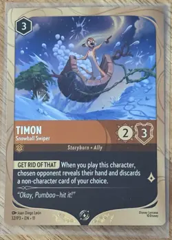 Disney Lorcana Winterspell Timon Snowball Swiper 32/P3 Promo - Image 1