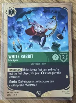 Disney Lorcana Winterspell White Rabbit Late Again 29/P3 Promo - Image 1