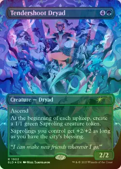 MTG Rainbow Foil Tendershoot Dryad Secret Lair Everyone's Invited! NM - Image 1