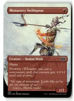 Monastery Swiftspear (Borderless) 362 Double Masters 2022 MTG Foil - Image 1