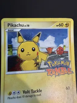 Pokemon TCG 2009 Vintage Pikachu Holo Stamped Card 7/16 Pokemon Rumble - Image 2