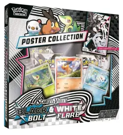 Pokemon TCG SV10.5 Black Bolt & White Flare Unova Poster Collection Box Sealed - Image 4
