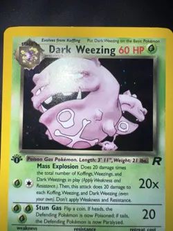 Pokemon Card 1st Edition Dark Weezing 14/82 Team Rocket Holo Excellent - Image 3