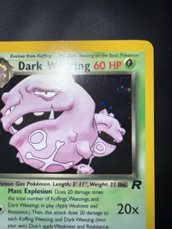 Pokemon Card 1st Edition Dark Weezing 14/82 Team Rocket Holo Excellent - Image 4